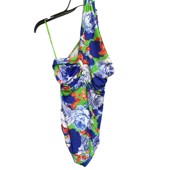 Zara Floral Asymmetrical Bodysuit Size Small NWT - Picture 10 of 16